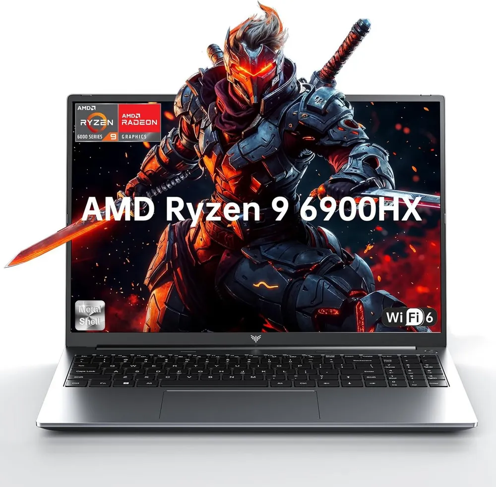 ACEMAGIC 16 Zoll, AMD Ryzen 9, 16 GB RAM,512 GB SSD mit beleuchteter Tastatur Notebook (AMD Ryzen9 AMD Ryzen™ 9 6900HX, AMD Radeon™ 680M, 512 GB SSD, bis zu 4.9 GHz, AMD Radeon 680M,WIFI6,mit Deutscher Tastaturfolie)