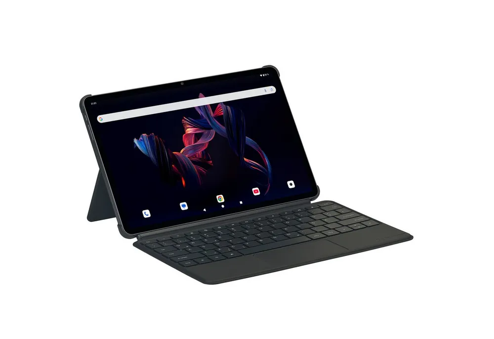 Acepad TE200 Tastatur mit Touchpad für HIGH E200 Tablet-Tastatur (inkl. Cover mit Ständer, magnetischer Pogo-Pin-Anschluss zum Andocken)