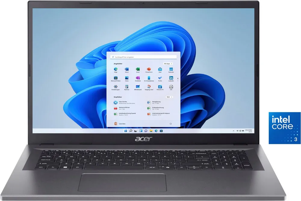 Acer AG17-31P-37VQ Notebook (43,94 cm/17,3 Zoll, Intel Core 3 N355, Intel Graphics, 8 GB, 512 GB SSD)