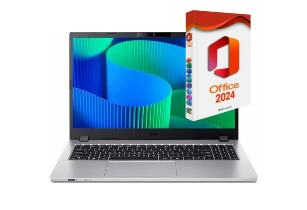 Acer Travelmate P2, Core 5, RJ-45 LAN, Business-Notebook (39 cm/15.6 Zoll, Intel Core 5 120U, Intel Graphics, 8 GB, 256 GB SSD, Win 11 Pro, MS Office 2024 Pro, beleuchtete Tasten, Fingerprintsensor)