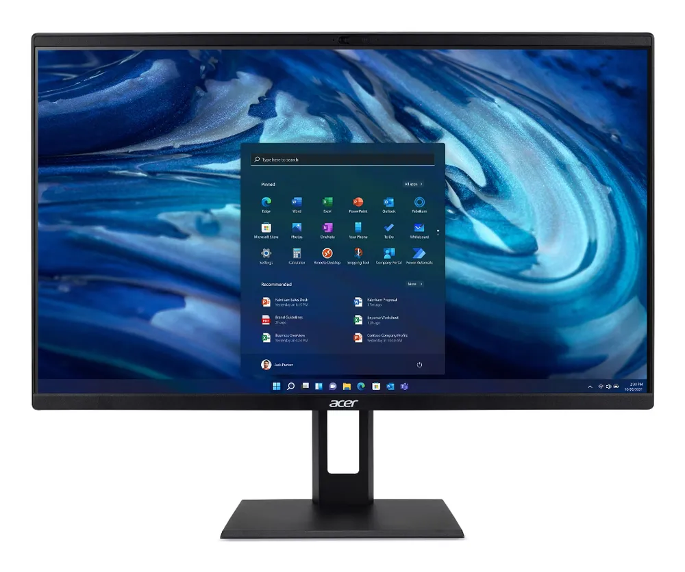Acer Veriton VZ2694G Desktop-PC, Intel Core i5-12400, 8 GB, 512 GB SSD, 23,8 Zoll, Full-HD-Kamera, Schwarz