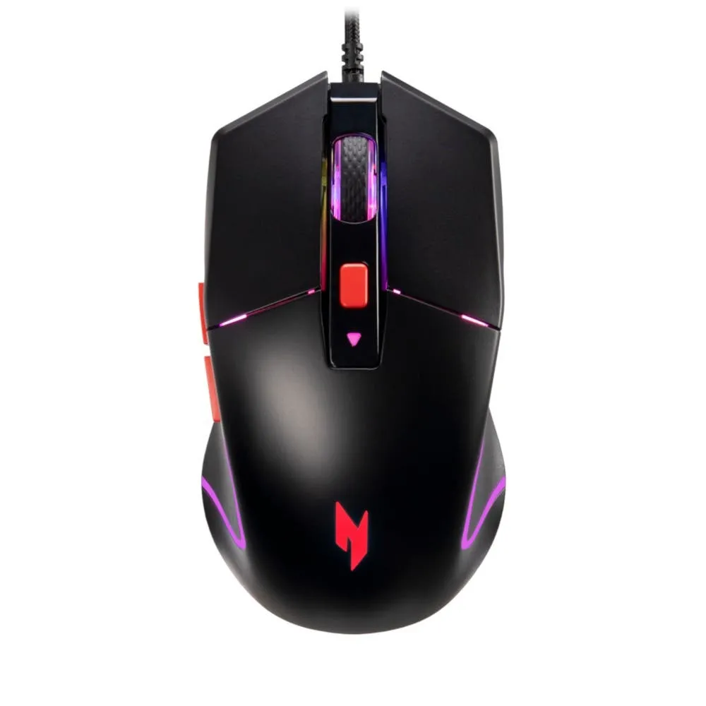 Maus Acer NMW100 Kabelgebunden 7200DPI Schwarz RGB 6 Tasten Beidhändig