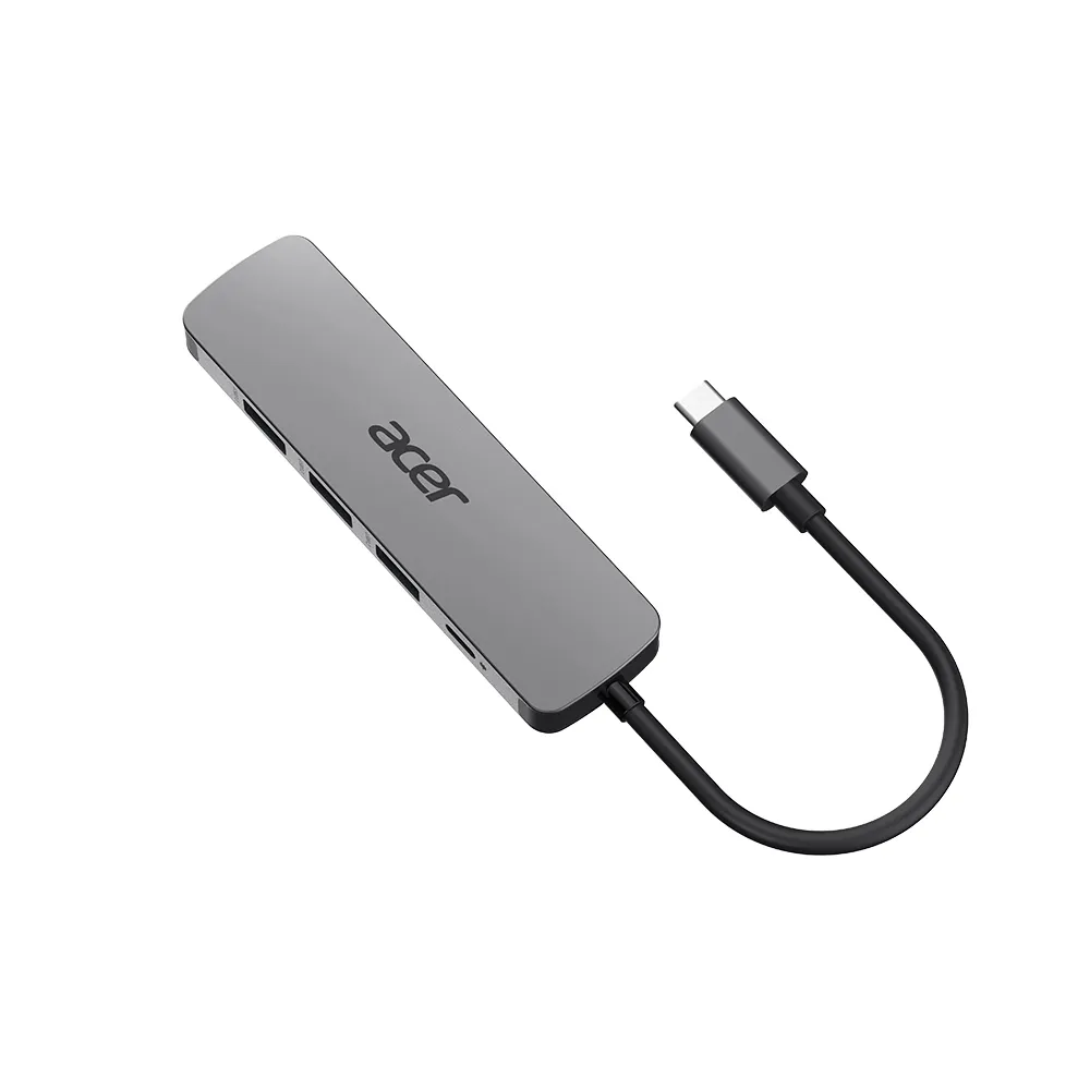 Acer 5in1 Type C Dongle Alámbrico USB 3.2 Gen 1 Type-C 100 W Plata 3840 x 2160 Pixeles 60 Hz