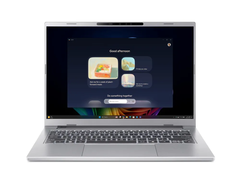 Acer Aspire 14 AI A14-61M | nx.jnzeg.00j | 180°-Scharnierdesign - AMD Ryzen AI 5 330 / 2 GHz