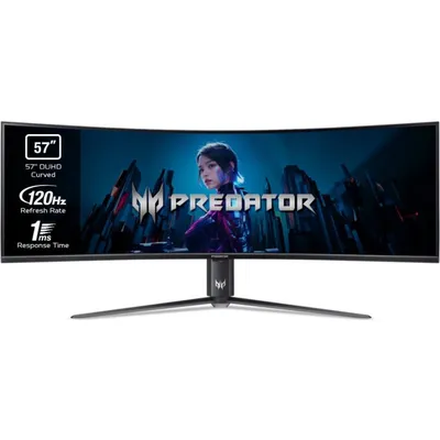Acer Predator Z57 57" Mini-LED VA UltraWide UltraHD 4K 120 Hz HDR600 FreeSync Premium Curved USB-C