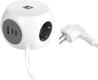 ACT AC2420 Steckdosenleiste mit 3 Steckdosen