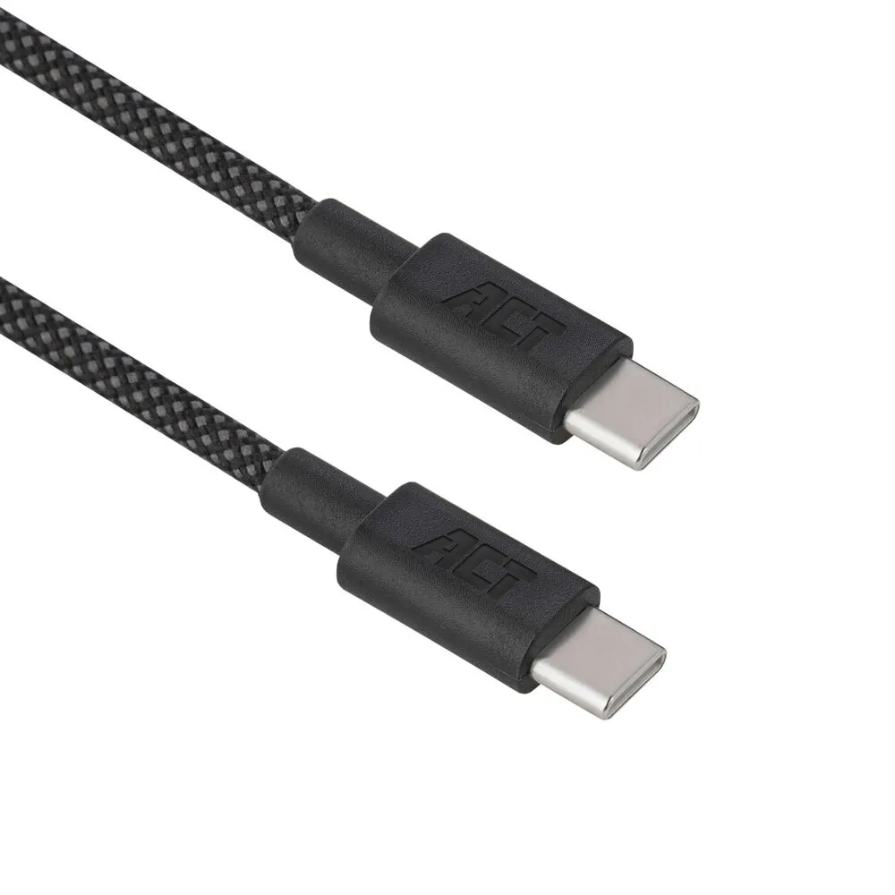 USB-C zu USB-C Kabel ACT 60W USB 2.0 1m Schwarz