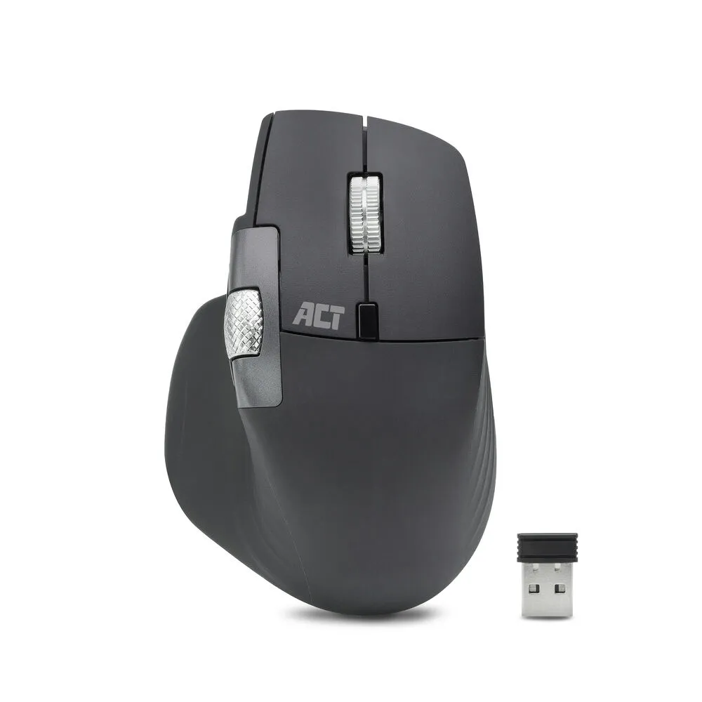 Ratón ACT AC5147 Kabellos Multi-connect Bluetooth USB 4800DPI Grau Leise