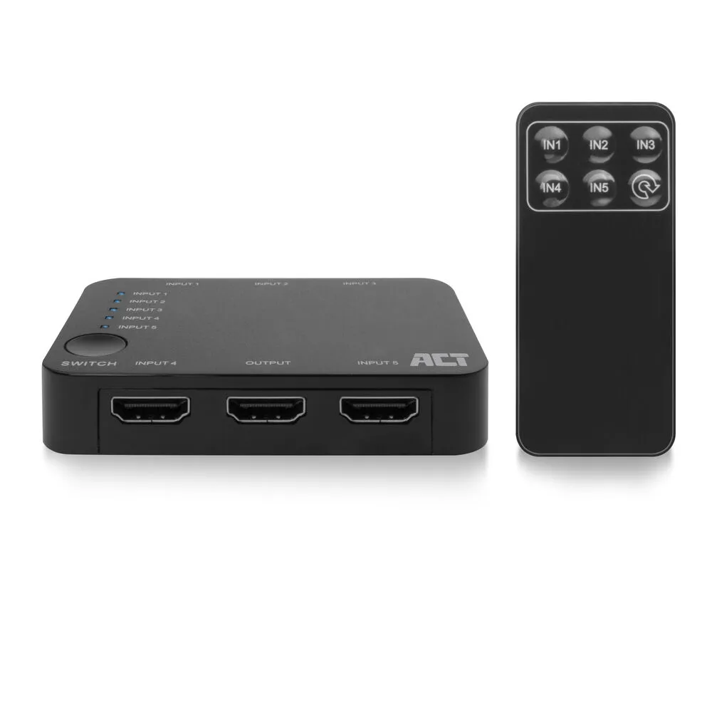 HDMI Switch ACT AC7841 5x1 4K mit Fernbedienung