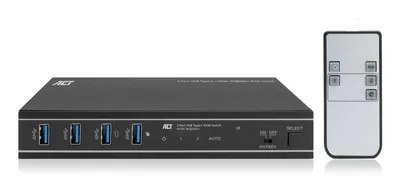 KVM Switch ACT AC7922 USB-C HDMI 4K 2 Ports 100W IR