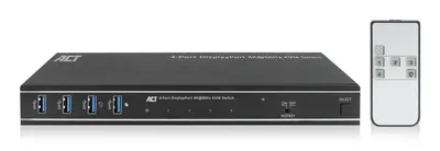 KVM Switch ACT AC7934 4K Ultra HD DisplayPort 4 Ports USB