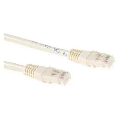ACT Ivory 2 meter U/UTP CAT6 patch cable with RJ45 connectors. Cat6 u/utp ivory 2.00m