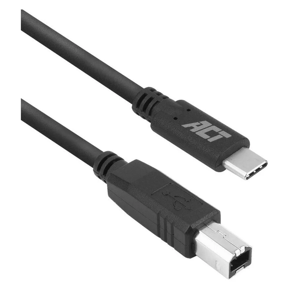ACT USB 2.0 cable, USB-C to USB-B, 1.8 meters