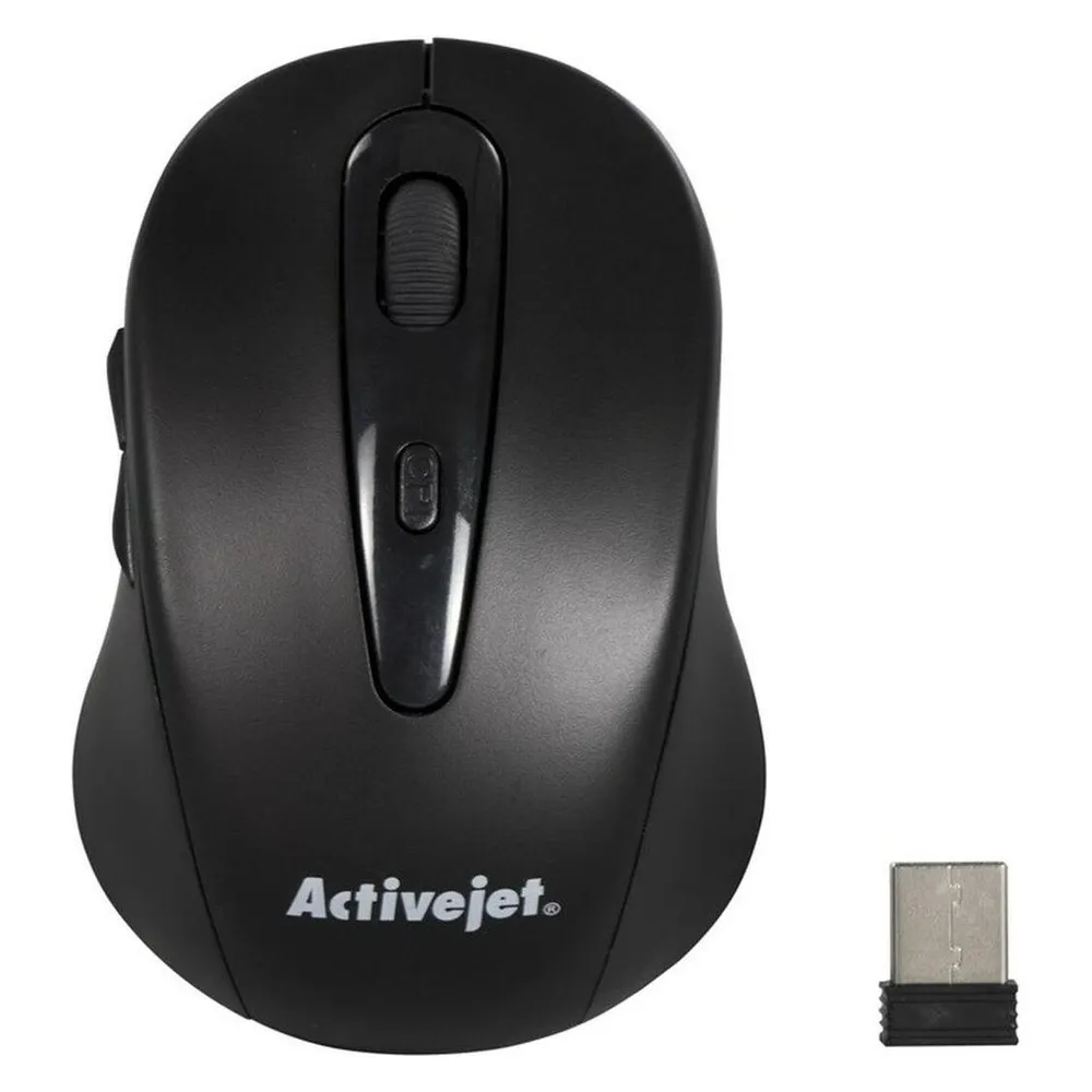 Maus Activejet AMY-213 RF Wireless 1600DPI Schwarz Ambidextrous 6 Tasten