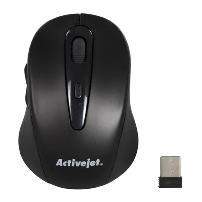 Maus Activejet AMY-213 RF Wireless 1600DPI Schwarz Ambidextrous 6 Tasten