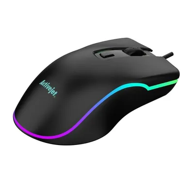 Ratón Activejet AMY-W390 USB 2000DPI Schwarz LED Ambidextrous 4 Tasten