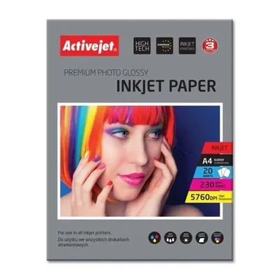 Fotopapier Activejet AP4-230G20 A4 230 g/m² Glänzend 20 Blatt
