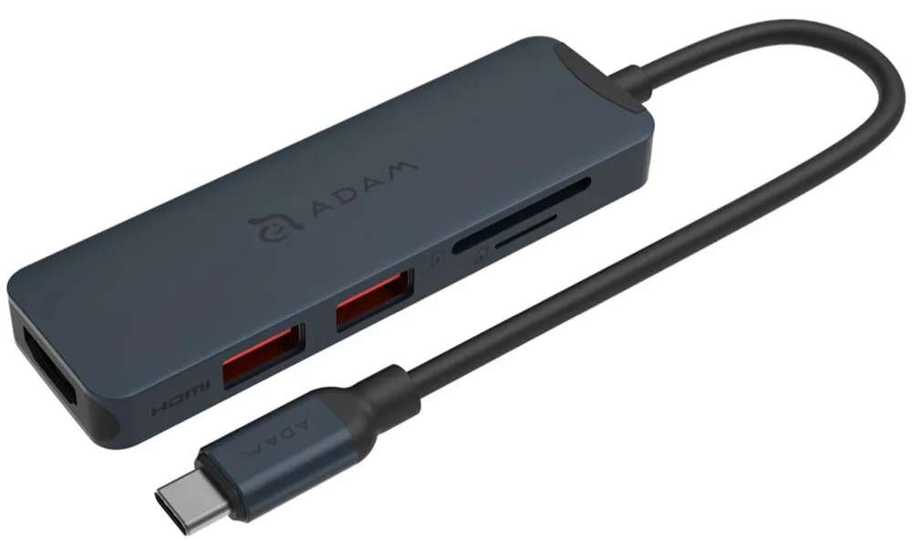 ADAM Elements A05 Nachtblau USB-C 3.1 5in1 Hub HDMI,USB-A,SD,microSD