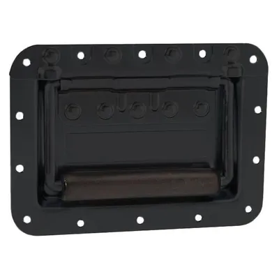 Adam Hall 34085 BLK - Klappgriff gross gefedert in Einbauschale 14mm tief