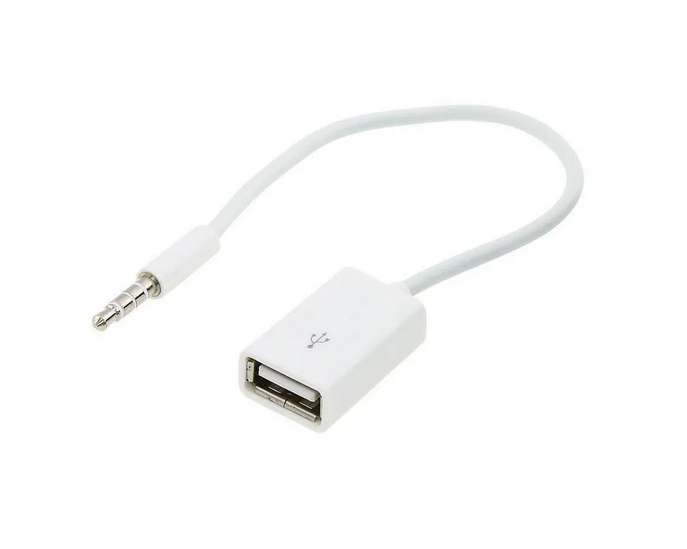 adaptare adaptare 14030 10 cm Aux-In-Kabel 3,5-mm-Klinke-Stecker auf USB 2.0-Bu Audio-Kabel