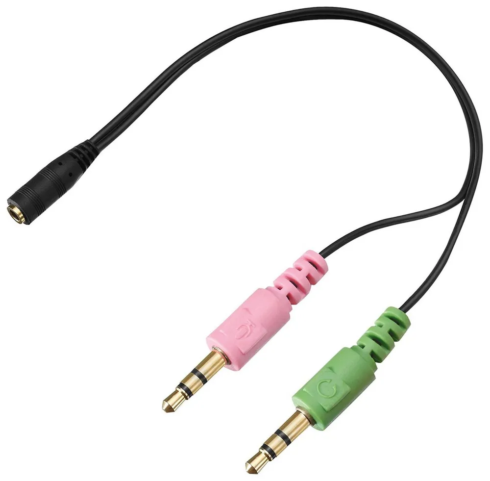 adaptare Adapter-Kabel Android-/iPhone-Headset 4-polig TRRS-Klinke an PC-/Noteb Audio-Adapter