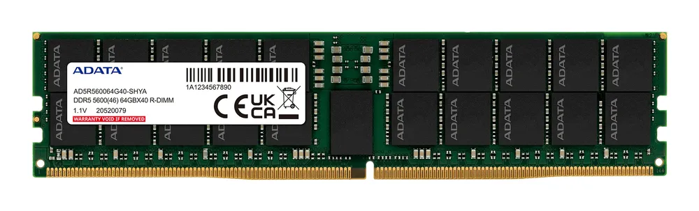 Arbeitsspeicher RAM Adata AD5R560032G20-SHYA 32GB 1x32GB DDR5 5600MHz Registered ECC