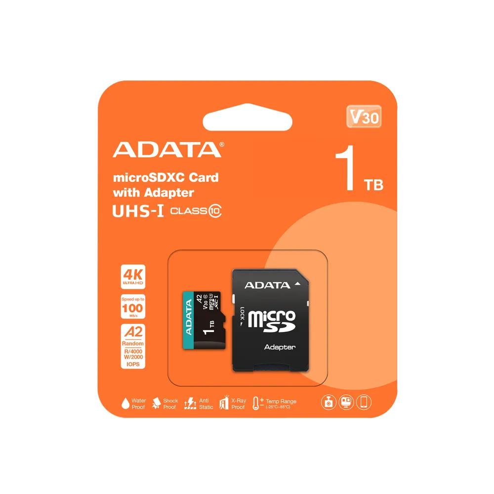 Speicherkarte ADATA Premier Pro AUSDX1TUI3V30SA2-RA1 1 TB MicroSDXC UHS-I