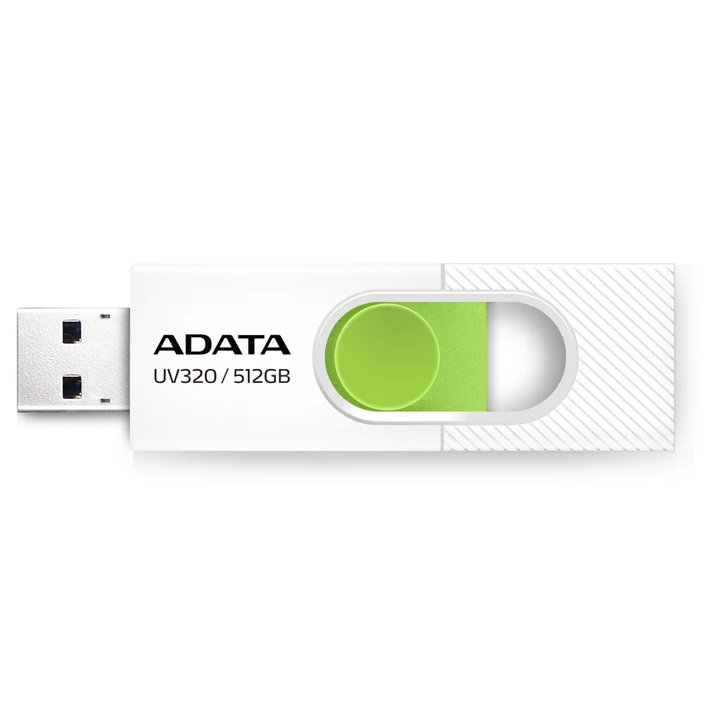 USB-Stick ADATA UV320 512 GB USB-A 3.2 Gen 1 Schiebemechanismus grün weiß