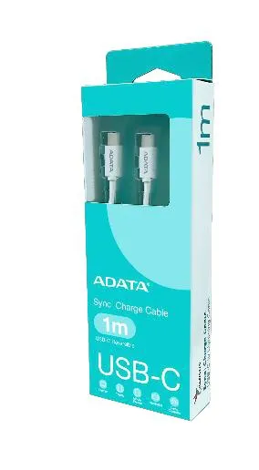 Kabel USB-C ADATA CACC-100PN-WH 1 m USB 2.0 Weiß