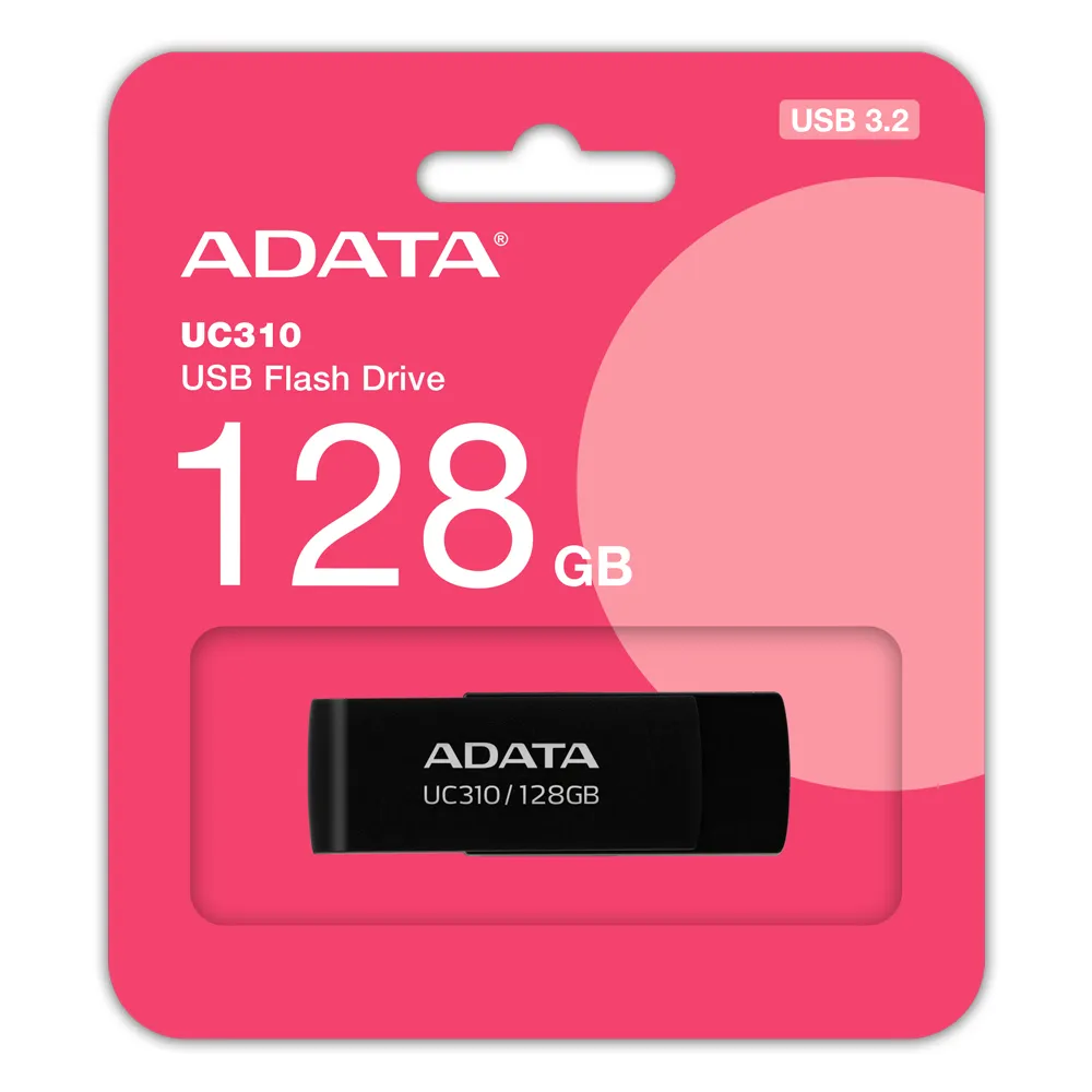 USB-Stick ADATA UC310 128 GB USB-A 3.2 Gen 1 Schwarz Drehbar