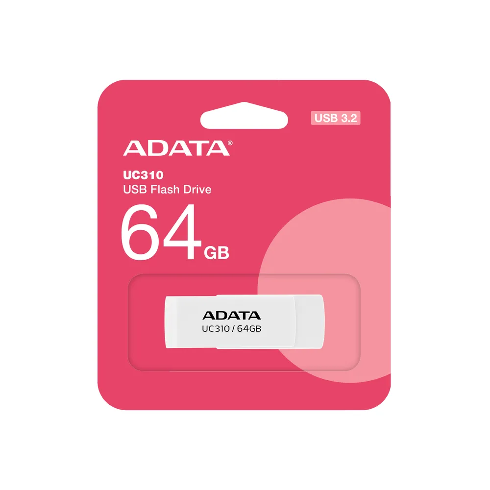 USB-Stick ADATA UC310 64 GB USB-A 3.2 Gen 1 drehbar weiß