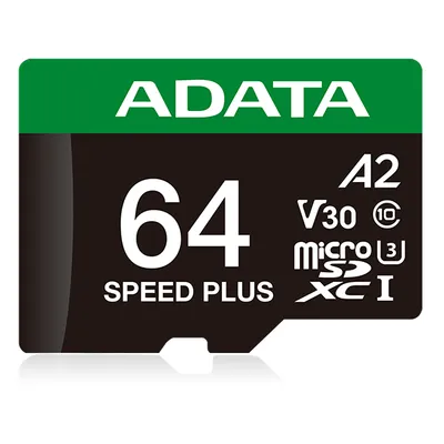 microSDXC Karte ADATA Speed Plus 64 GB Klasse 10 U3 V30 A2