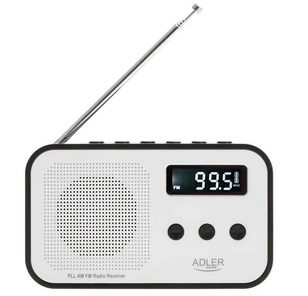 Adler AD 1907 Digitalradio (DAB) (PLL AM/FM-Digitalradio, modernes Radio, USB C, Wecker, weiß, schwarz)