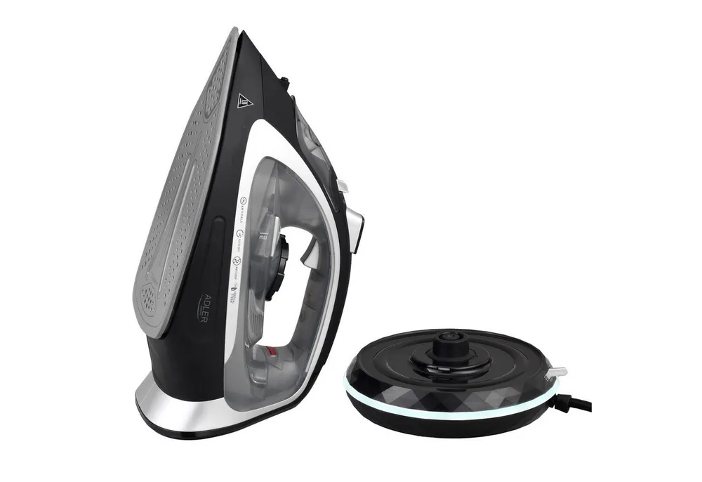 Adler Dampfbügeleisen Adler AD 5043 Kabelloses Dampfbügeleisen 2800 Watt schwarz