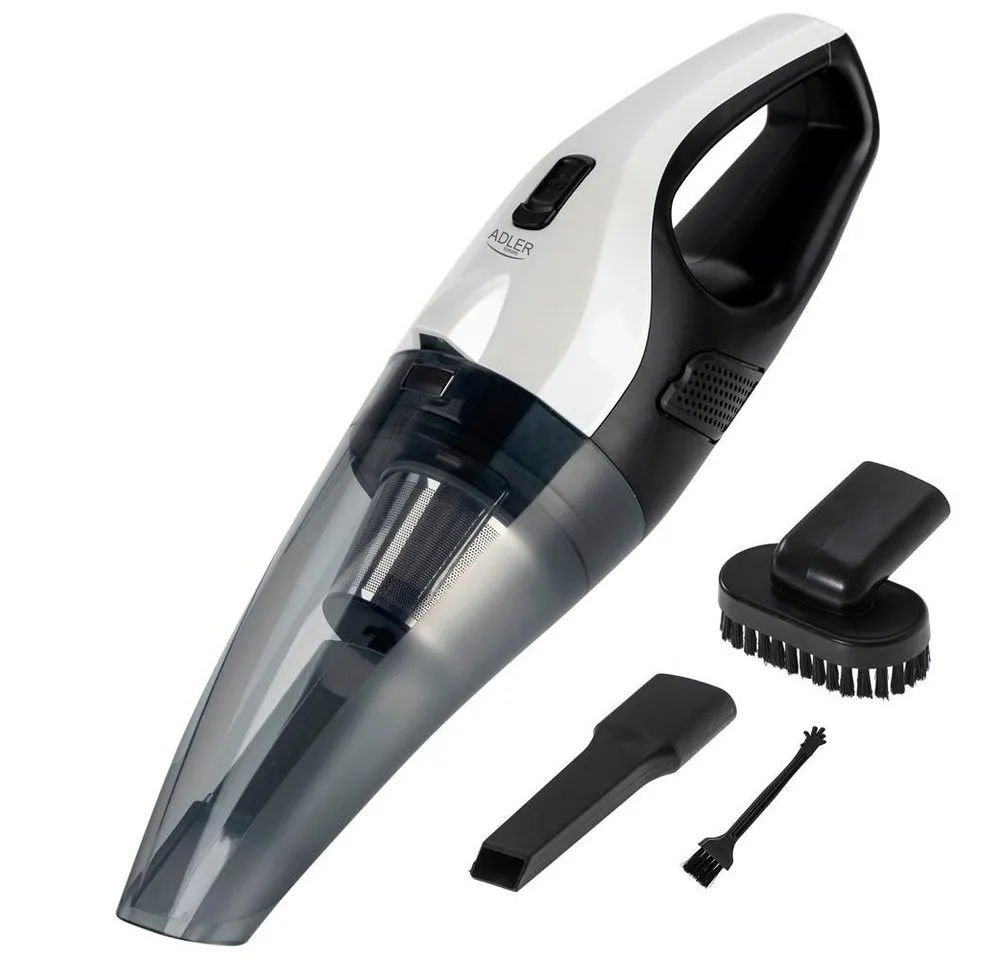 Adler Handstaubsauger AD 7059, Autostaubsauger, Akku Handstaubsauger mit Licht, weiß, schwarz