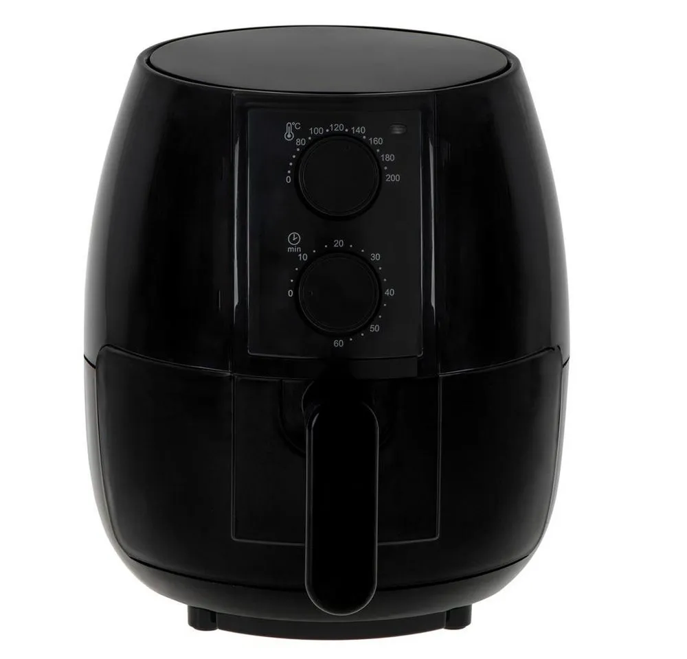 Adler Heißluftfritteuse, 1600 W, Airfryer, 2,5 Liter, Fritteuse ohne Öl, schwarz