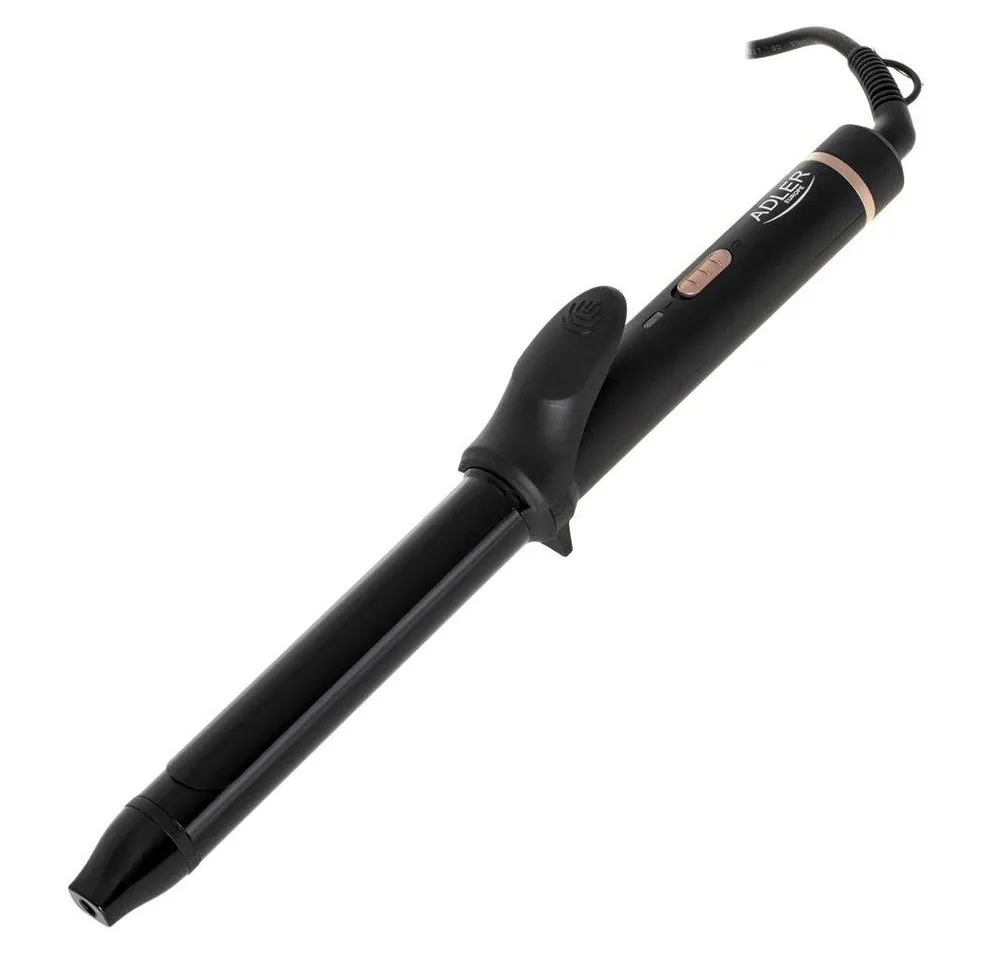 Adler Lockenstab AD 2115, 25mm Keramik beschichtet Cool Touch Spitze schwarz Gold