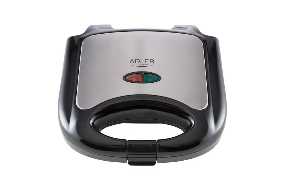 Adler Sandwichmaker Adler AD 3015 Sandwichmaker schwarz / silber 750 Watt mit Backampel