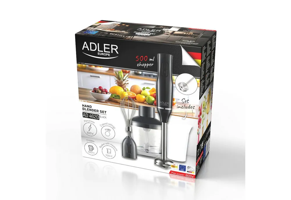 Adler Stabmixer Adler AD 4620b Stabmixer-Set schwarz 800W