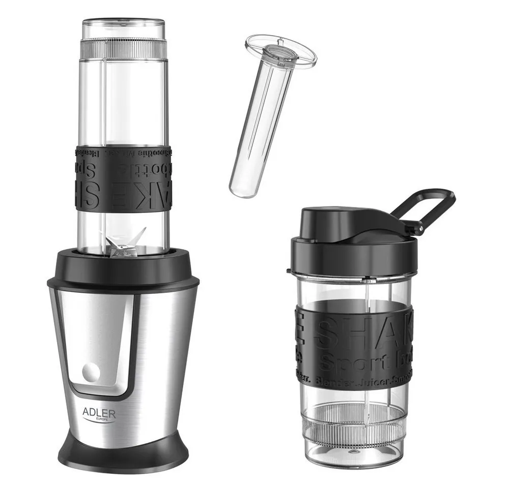 Adler Standmixer Adler AD 4081 Standmixer Smoothie-Maker inkl. 2 Sportflaschen