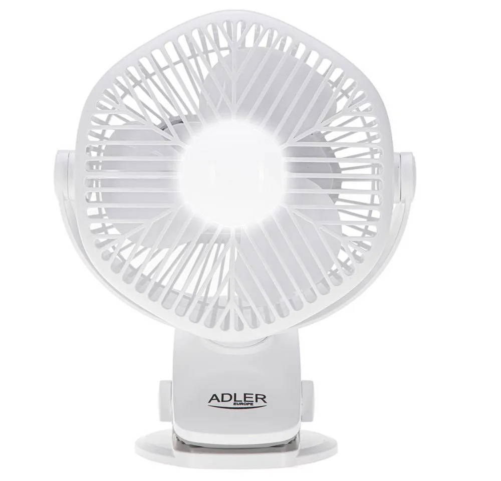ADLER EUROPE Akku-Ventilator AD 7335 mit Clip
