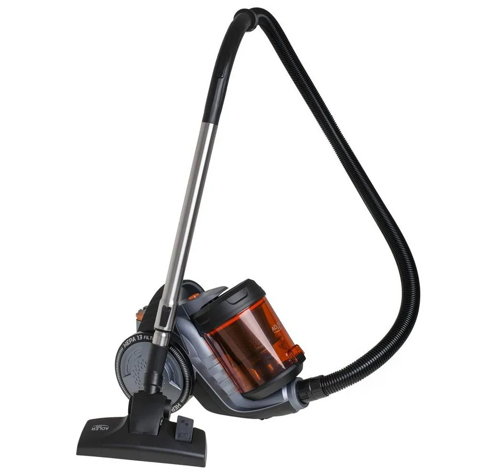 ADLER EUROPE Bodenstaubsauger AD 7065 Zyklon Staubsauger, Hartboden, Teppich, Sofa, Auto, 3000 W, beutellos, hygienisch mit HEPA 13 Filter, 17.000 Pa Saugkraft, schwarz