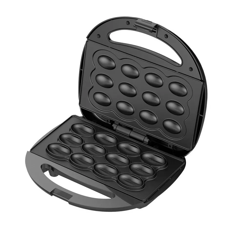 ADLER EUROPE Zaubernussbäcker AD 3071 Oreschki Waffeleisen, Nusskeks-Maker für 12 Stück, 1200 W, Antihaftbeschichtung, Cool-Touch-Griff, Schwarz