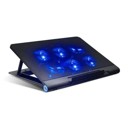 Notebook-Kühler Advance VE-NB8 AirStream Pro Metall 18 Zoll LEDs USB Schwarz