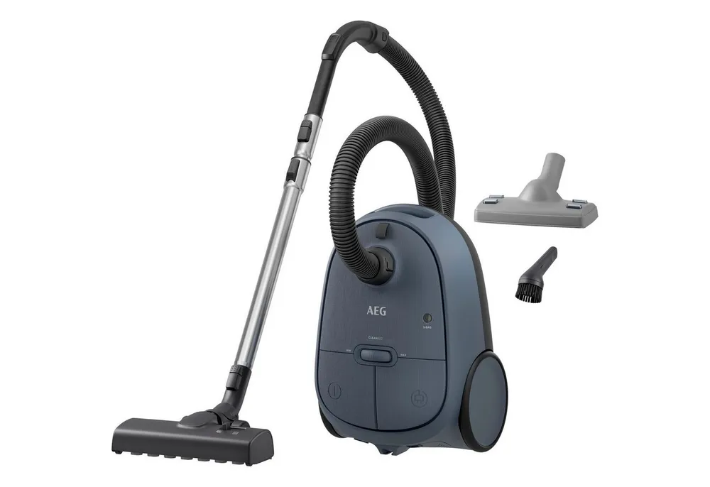 AEG Bodenstaubsauger CLEAN 6000 (AB61C2ÖKO/AB61C1WP/AB61C2DBS), hohe Saugleistung, 750 W, mit Beutel, inkl. Zusatzdüsen, 65 % Recyclingkunststoff