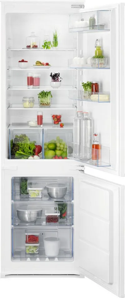 AEG Einbaukühlgefrierkombination Serie 6000 TSC6N183ES, 177,9 cm hoch, 54 cm breit, 98 L, LowFrost-weniger Eisbildung, Schnellgefrierfunktion, Schlepptür