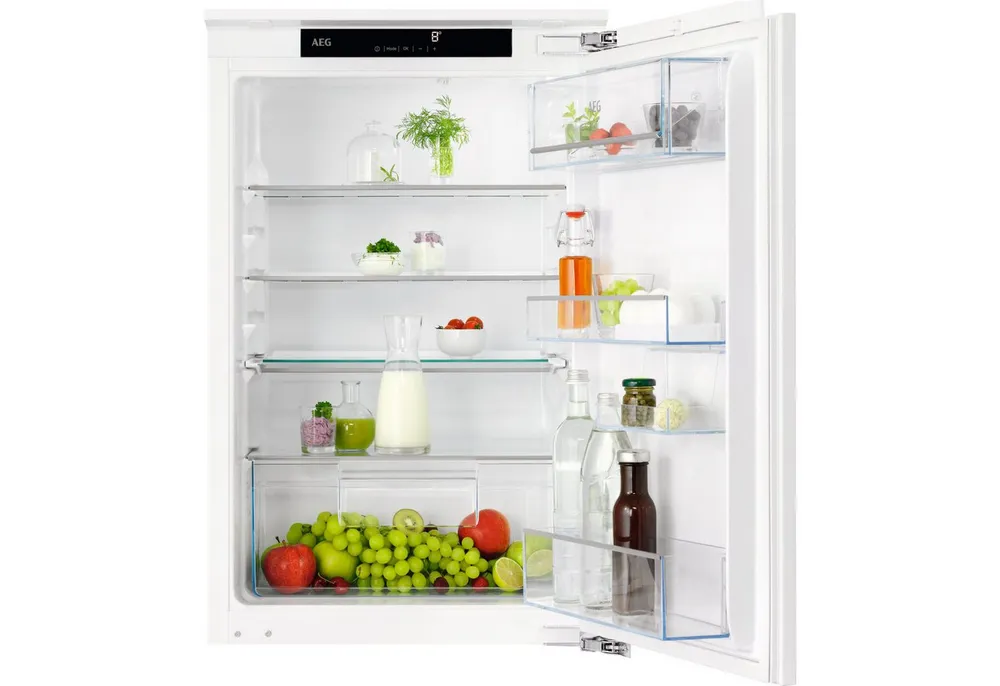 AEG Einbaukühlschrank Serie 5000 TSK5O88WDF, 87,3 cm hoch, 55,6 cm breit, 137 L, variable Glasablagen bis zu 25 kg belastbar, Touch, Festtür