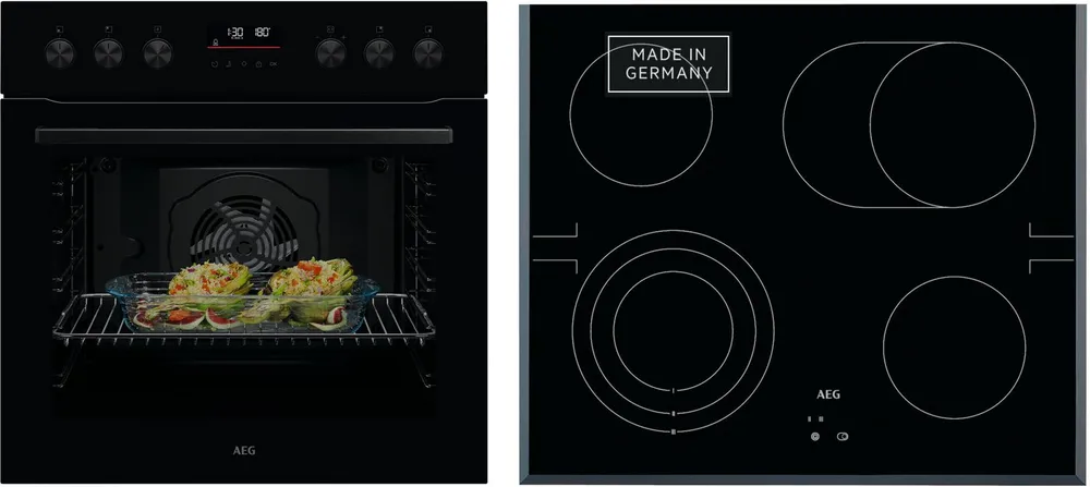 AEG Elektro-Herd-Set Serie 5000 OO21HSPB, Pyrolyse-Selbstreinigung, Mit 45 Automatikprogrammen mühelos kochen – der Ofen führt zum Ziel