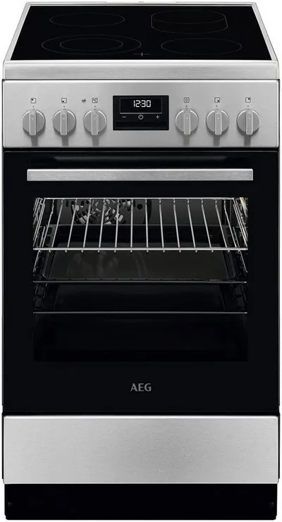AEG Elektro-Standherd CCB5440CBM, mit Teilauszug, Keramik-Kochfeld mit 4 Kochzonen, mit Leichtreinigungstür, mit Timer
