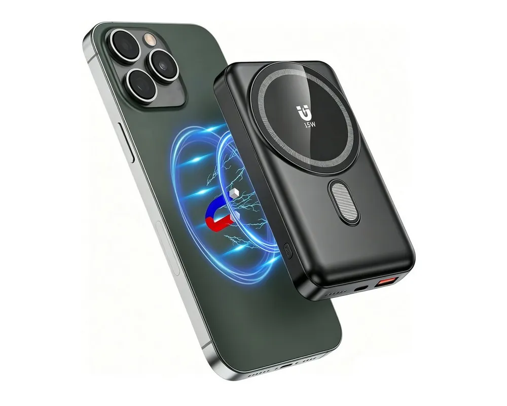 AeroAxis 10000mAh Magnetische Powerbank Wireless Power Bank für iPhone Powerbank 10000 mAh